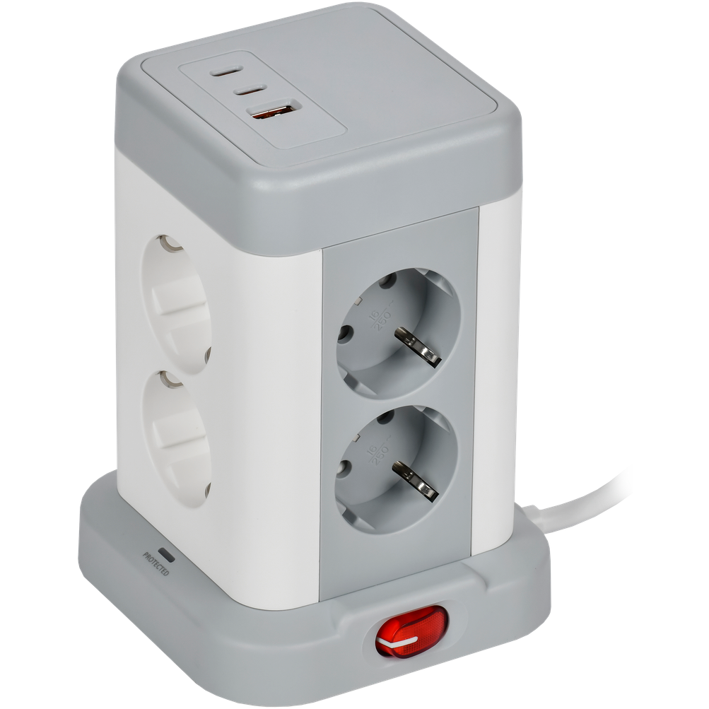 Сетевой удлинитель IEK DN-YP30-16-08-01-ZKU-K41
