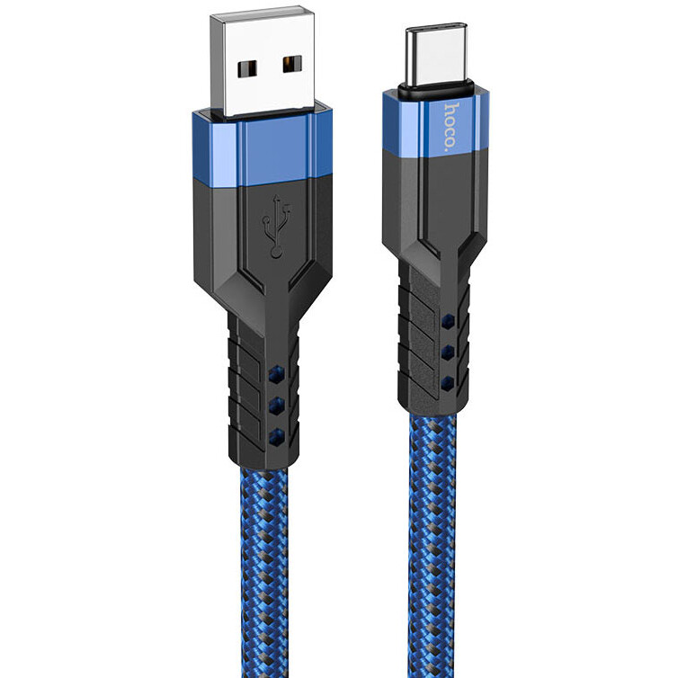 Кабель USB - USB Type-C, 1.2м, HOCO U110 Blue - 6931474770615