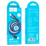 Кабель USB - USB Type-C, 1.2м, HOCO U110 Blue (6931474770615)