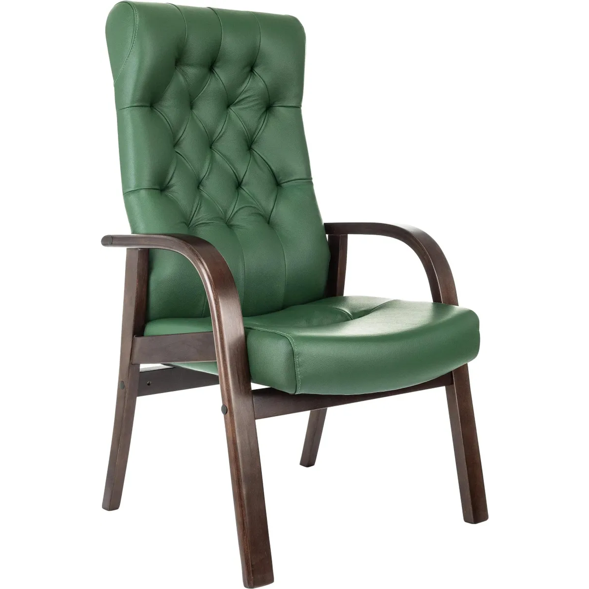 Офисное кресло Бюрократ T-9928 Walnut CF Green - T-9928WALNUT-CF/GN