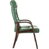 Офисное кресло Бюрократ T-9928 Walnut CF Green (T-9928WALNUT-CF/GN)