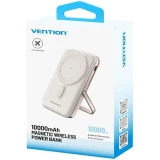 Внешний аккумулятор Vention 10000mAh Magnetic Wireless 20W White (FHNW0)