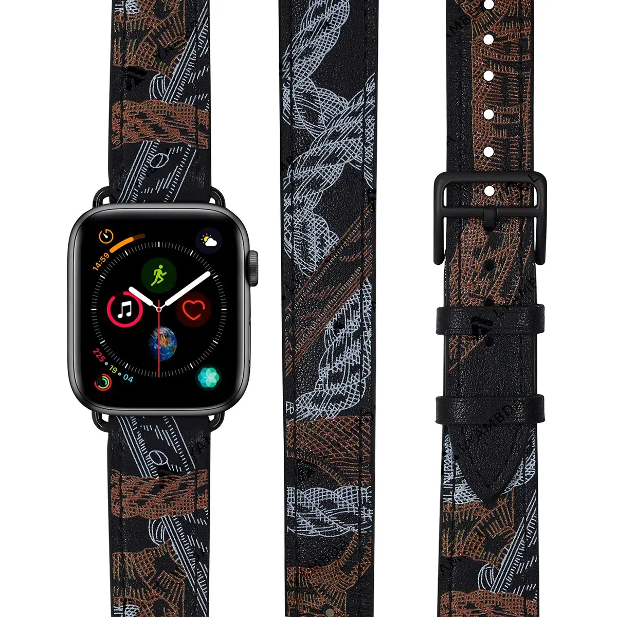 Ремешок Lyambda Meridiana LWA-01-44-BKP - фото 2