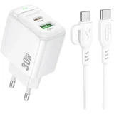 Сетевое зарядное устройство Borofone BAS45A + Lighting Cable White