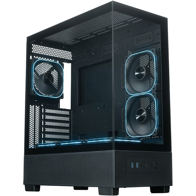 Корпус XASTRA Q500 6ARGB-FG-C10-UC Black - Q500-6FG12A-C10-UC - фото 2