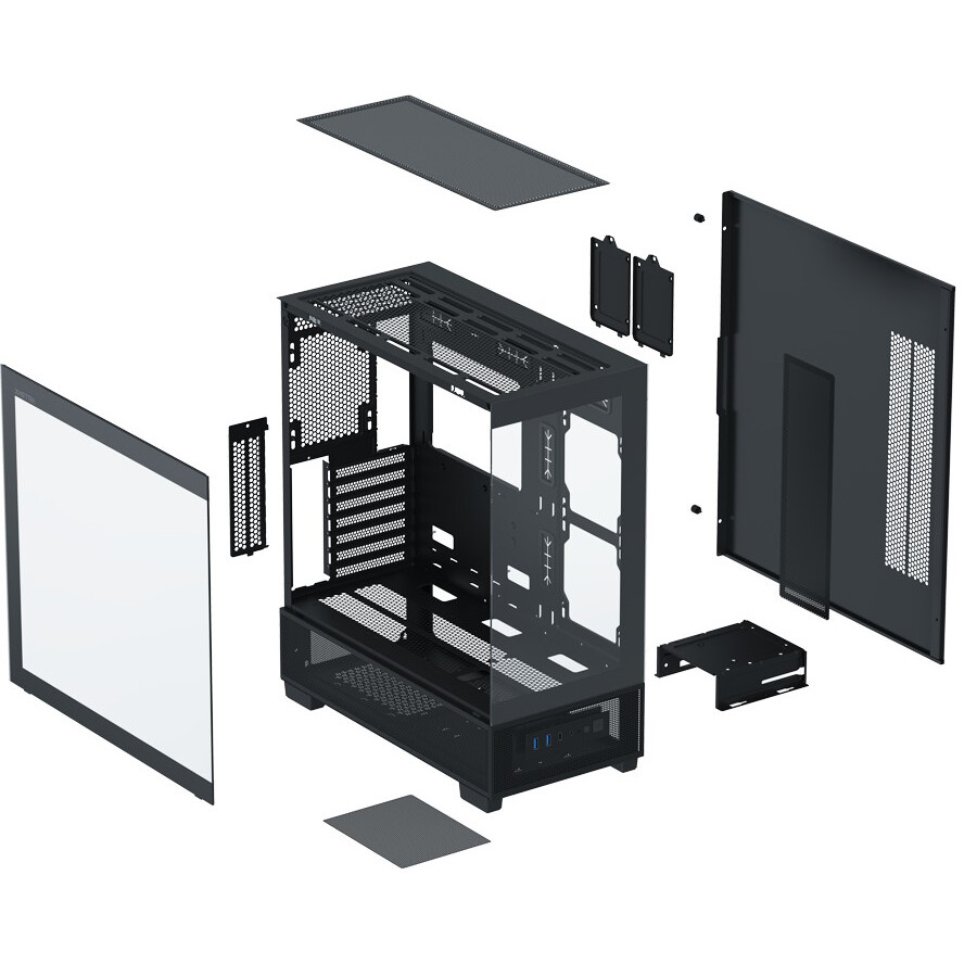 Корпус XASTRA Q500 3ARGB-FG-C10-UC Black - Q500-3FG12A-C10-UC - фото 11