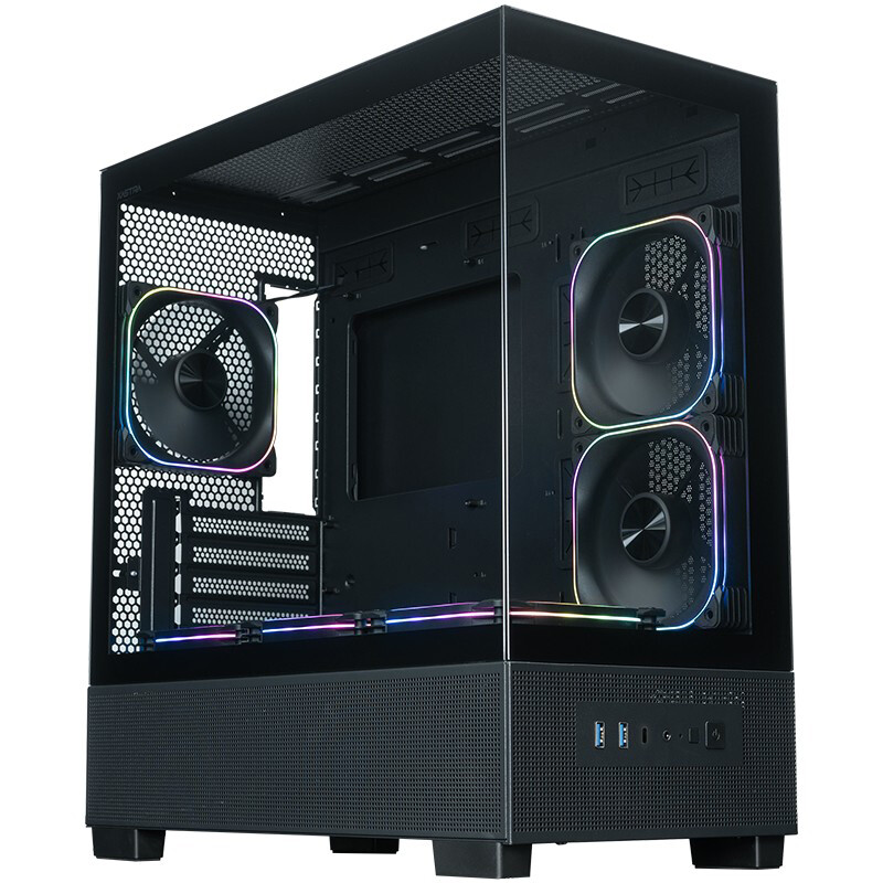 Корпус XASTRA Q500M 6ARGB-FG-C10-UC Black - Q500M-6FG12A-C10-UC