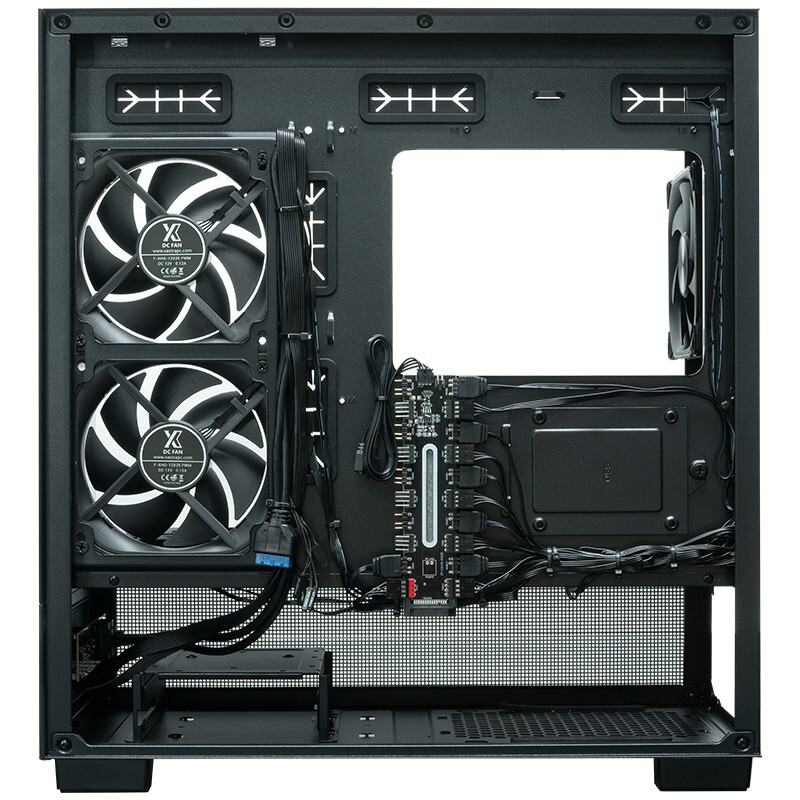 Корпус XASTRA Q500M 6ARGB-FG-C10-UC Black - Q500M-6FG12A-C10-UC - фото 7