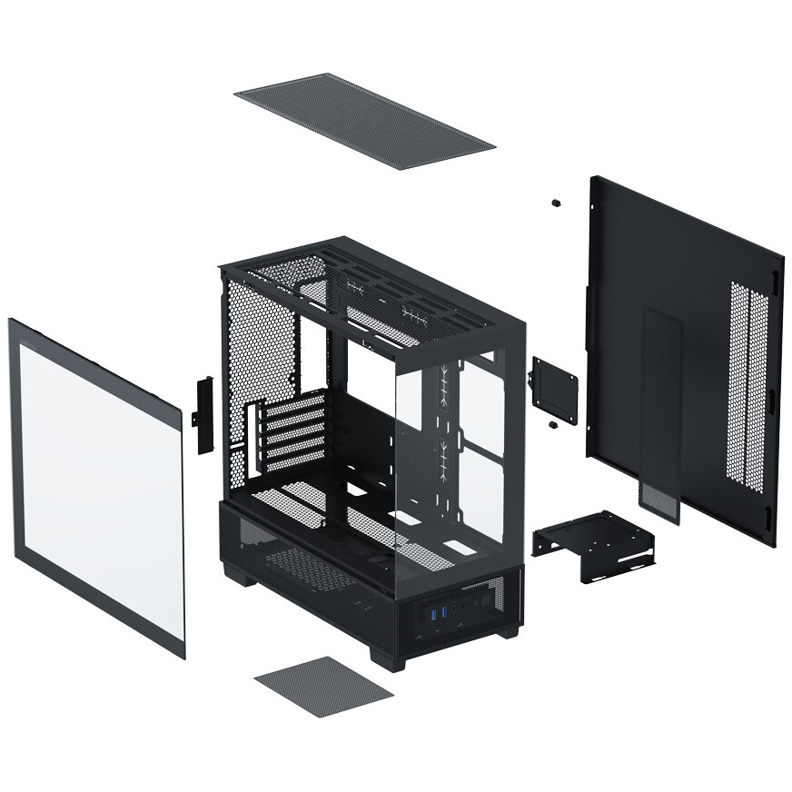 Корпус XASTRA Q500M 6ARGB-FG-C10-UC Black - Q500M-6FG12A-C10-UC - фото 11