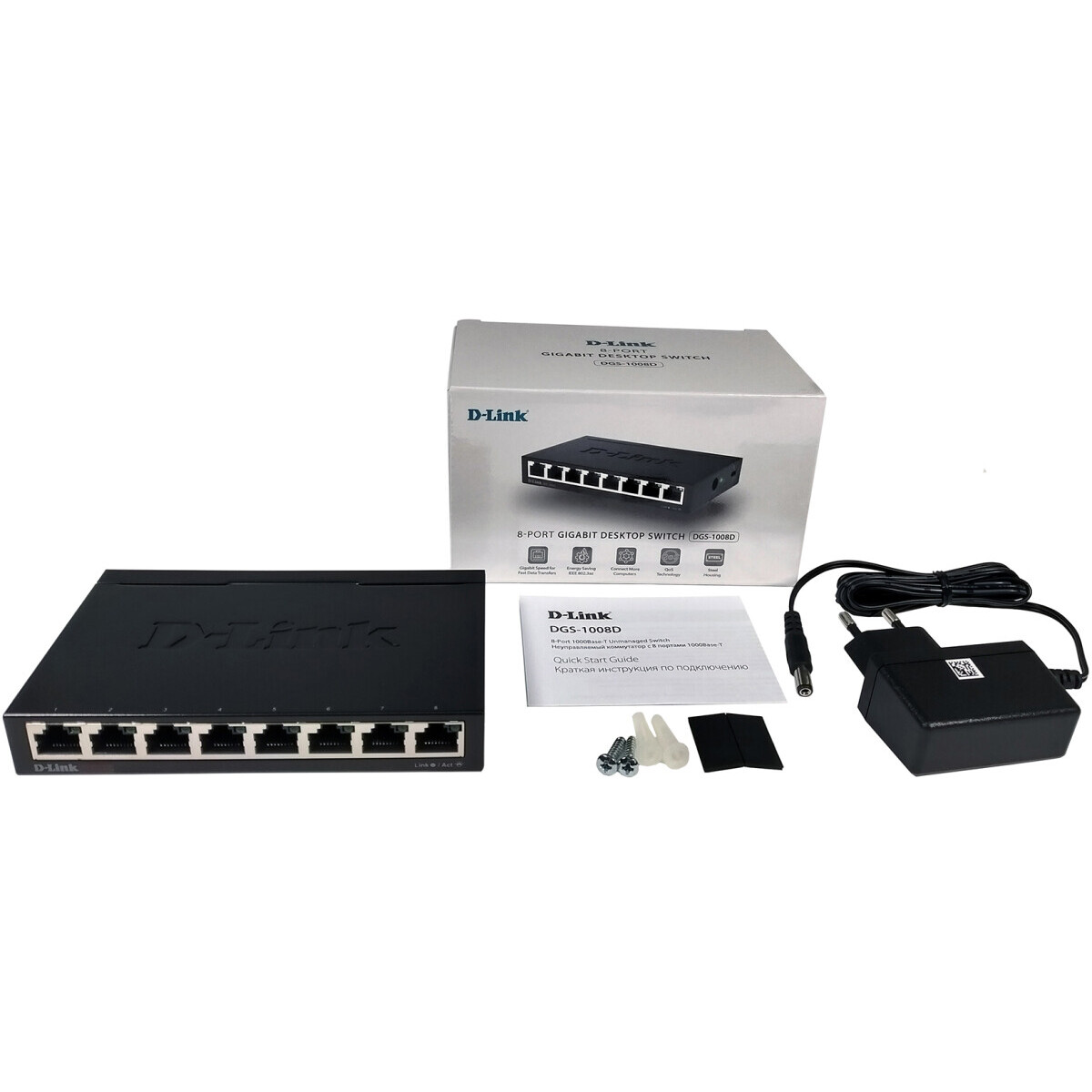 Коммутатор (свитч) D-Link DGS-1008D - DGS-1008D/R1A - фото 5