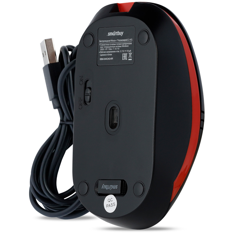 Мышь SmartBuy 344CAG Black/Red - SBM-344CAG-KR - фото 5