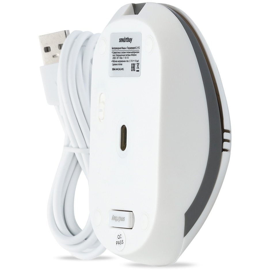 Мышь SmartBuy 344CAG White/Grey - SBM-344CAG-WG - фото 5