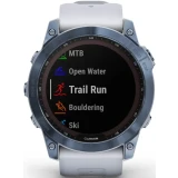 Умные часы Garmin Fenix 7X Sapphire Solar 51mm Titan Blue/White (010-02541-15)