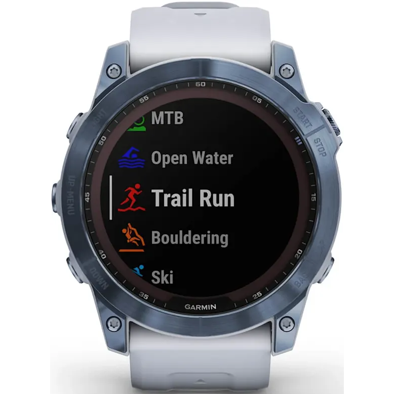 Умные часы Garmin Fenix 7X Sapphire Solar 51mm Titan Blue/White - 010-02541-15 - фото 4
