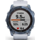 Умные часы Garmin Fenix 7X Sapphire Solar 51mm Titan Blue/White (010-02541-15)