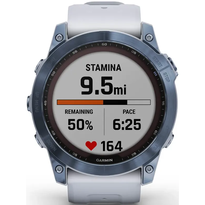 Умные часы Garmin Fenix 7X Sapphire Solar 51mm Titan Blue/White - 010-02541-15 - фото 6