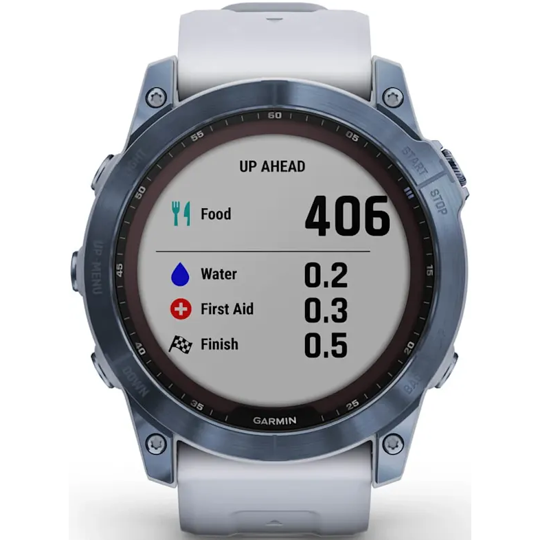 Умные часы Garmin Fenix 7X Sapphire Solar 51mm Titan Blue/White - 010-02541-15 - фото 7