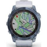 Умные часы Garmin Fenix 7X Sapphire Solar 51mm Titan Blue/White (010-02541-15)