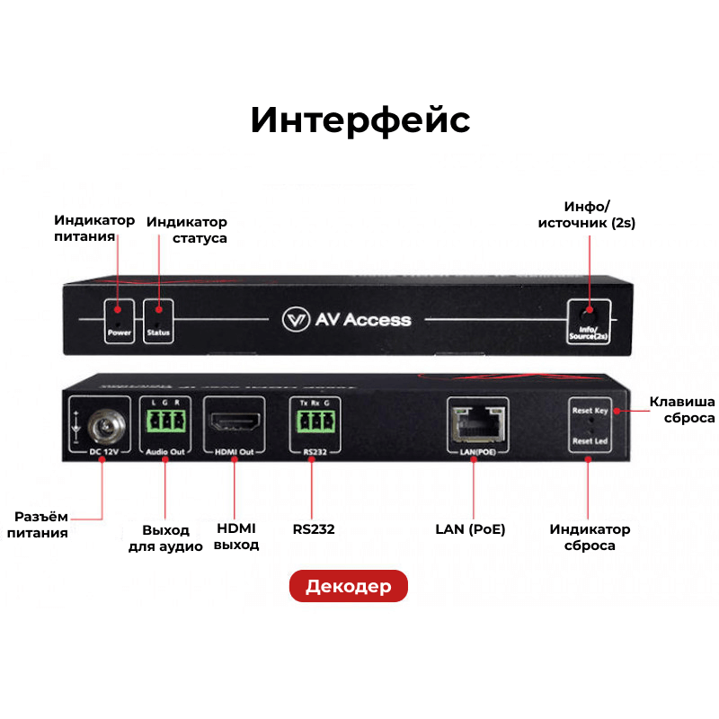 Декодер AV Access 4KIP200D - фото 2