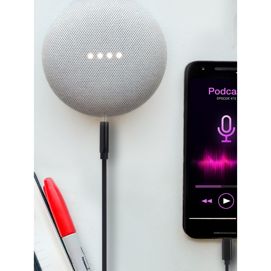 Переходник Lightning - 3.5 Jack, 1м, Smartbuy iK-512-35 - фото 3