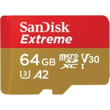 Карта памяти 64Gb MicroSD SanDisk Extreme + SD адаптер (SDSQXAH-064G-GN6MA)