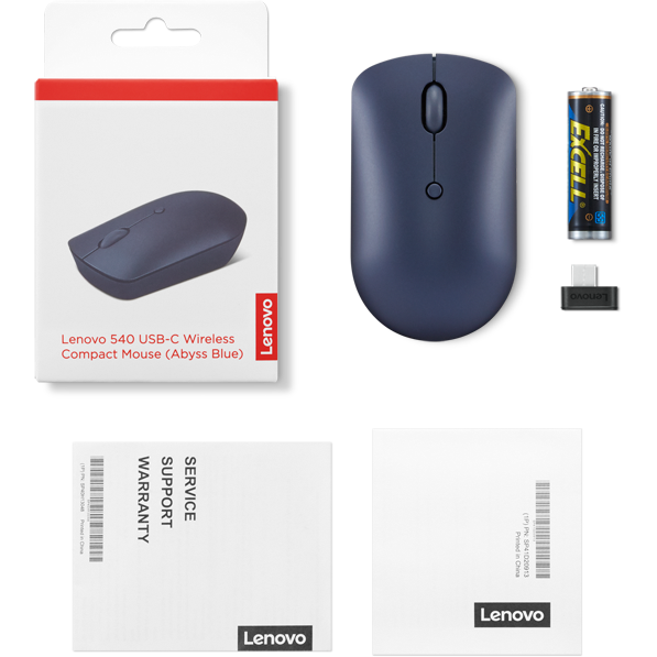 Мышь Lenovo 540 USB-C Wireless Compact Abyss Blue - GY51D20871 - фото 7