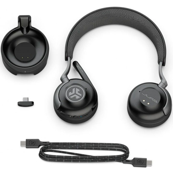 Гарнитура JLab Epic Work ANC Wireless Duo with Stand - HBEPICWORKRBLK63 - фото 4