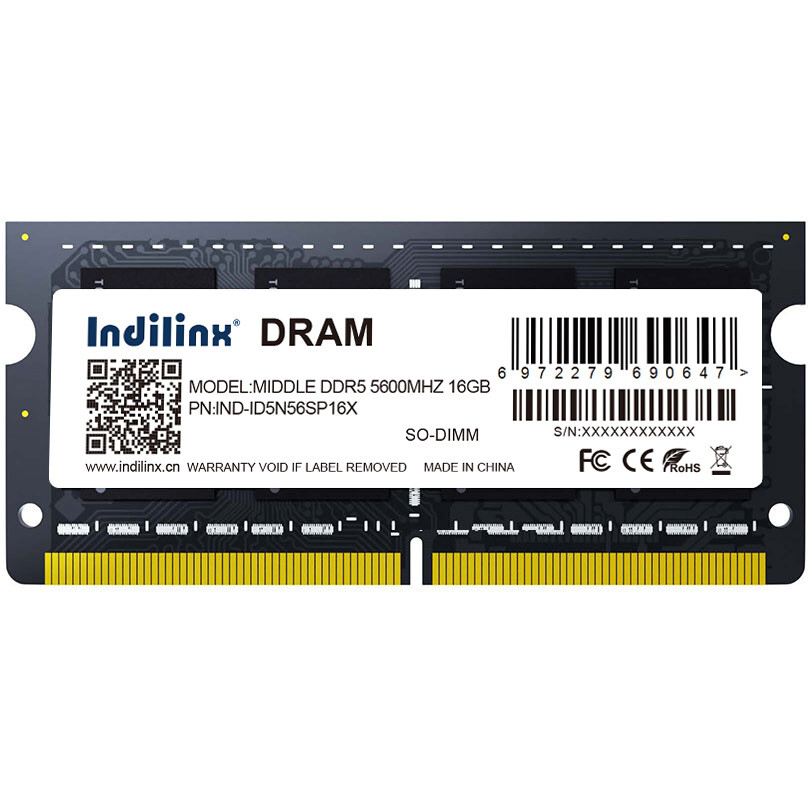 Оперативная память Indilinx, DDR5, 16GB (1x16GB), 5600 MHz, CL46, SO-DIMM
