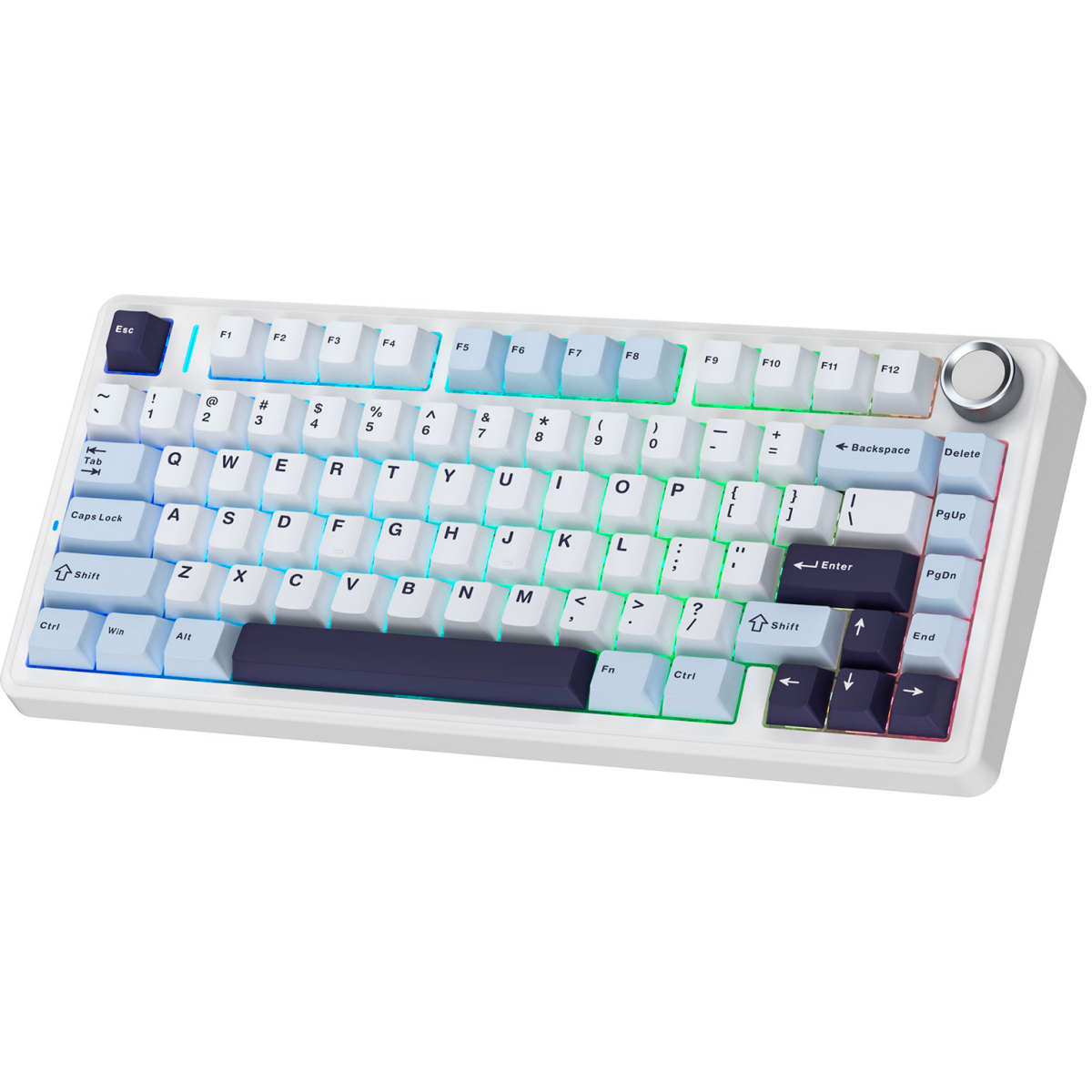 Клавиатура AULA F75 Light Blue/White/Black Purple (Reaper Switches) - фото 3