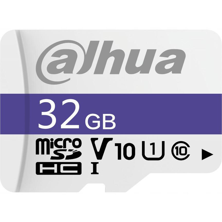 Карта памяти 32GB MicroSD Dahua C100A + SD адаптер (DHI-TF-C100A-32GB)
