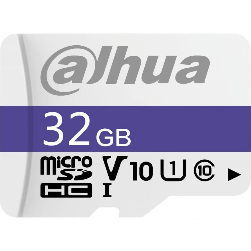 Карта памяти 32Gb MicroSD Dahua C100A + SD адаптер (DHI-TF-C100A-32GB)
