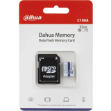 Карта памяти 32Gb MicroSD Dahua C100A + SD адаптер (DHI-TF-C100A-32GB)