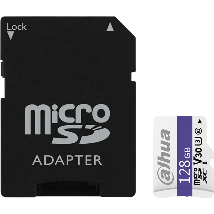 Карта памяти 128Gb MicroSD Dahua C100A + SD адаптер (DHI-TF-C100A-128GB) - фото 3