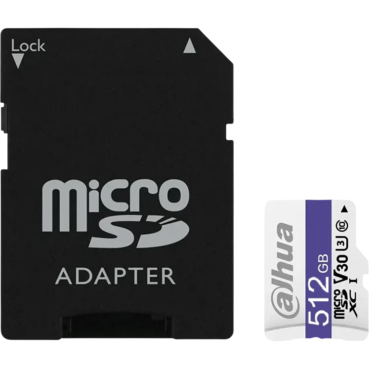 Карта памяти 512Gb MicroSD Dahua C100A + SD адаптер (DHI-TF-C100A-512GB) - фото 2