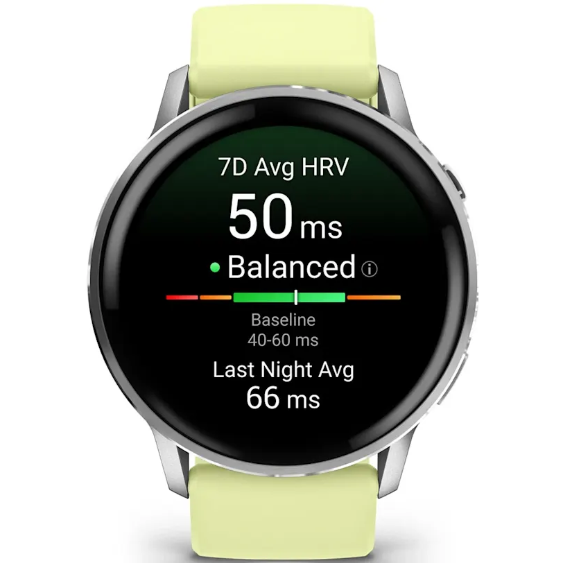 Умные часы Garmin Venu 4 45mm Silver with Citron Silicone band - 010-03014-02 - фото 2