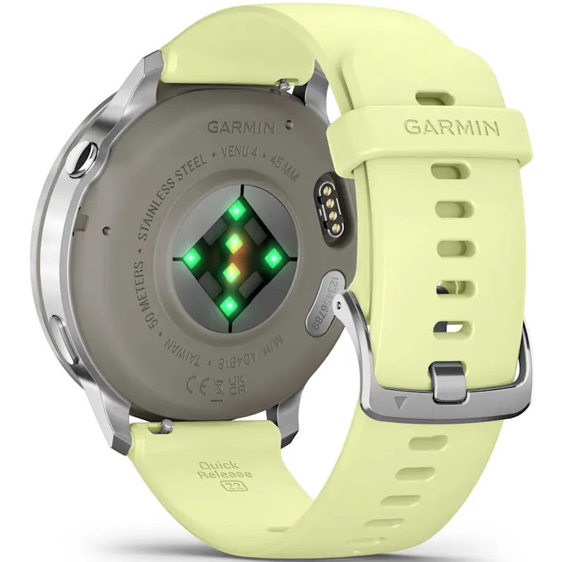 Умные часы Garmin Venu 4 45mm Silver with Citron Silicone band - 010-03014-02 - фото 8