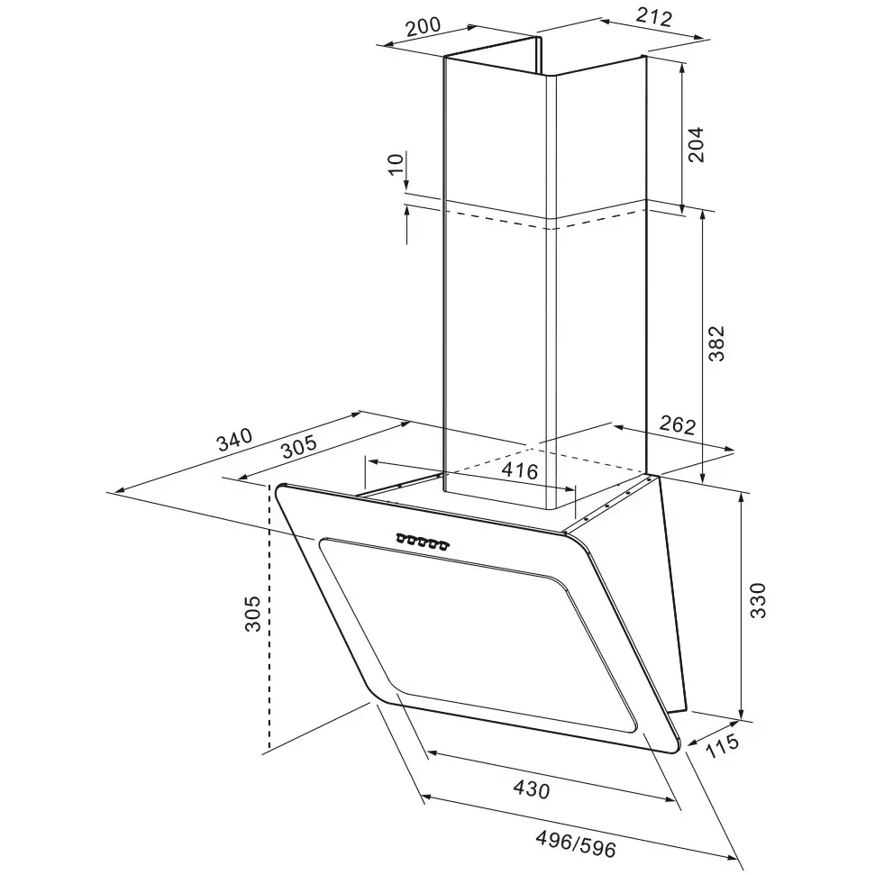 Вытяжка KRONA Liva 500 Black PB - 00022832 - фото 2