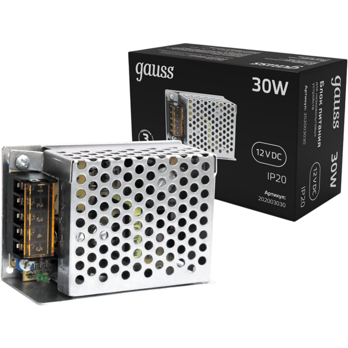 Блок питания для светодиодной ленты Gauss 202003030 - фото 2