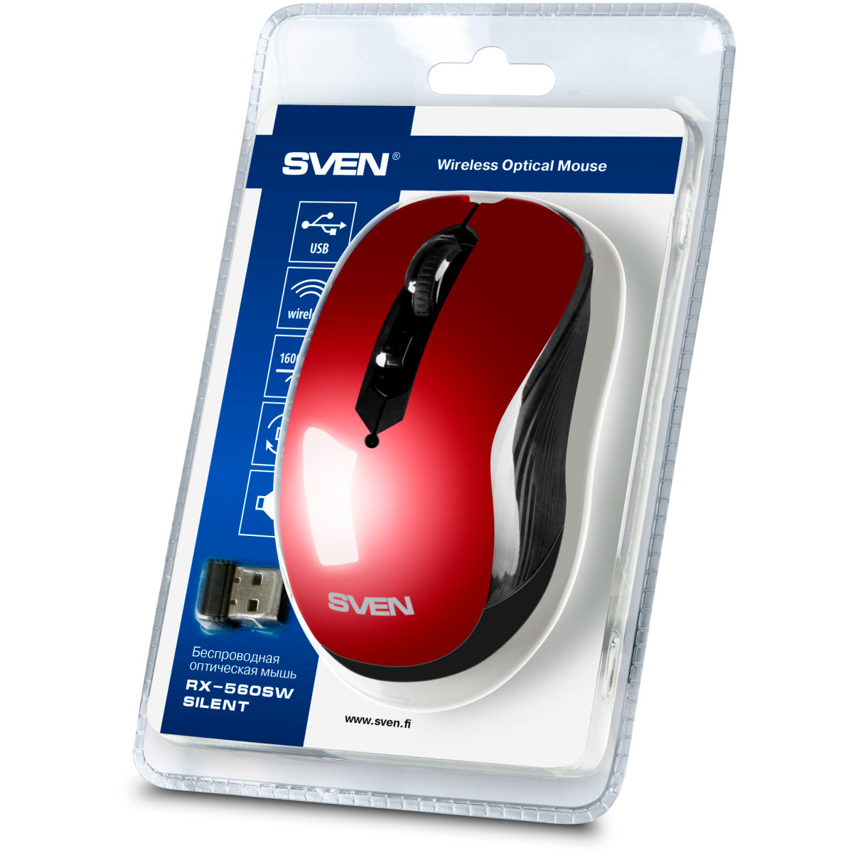 Мышь Sven RX-560SW Red - SV-017071 - фото 8