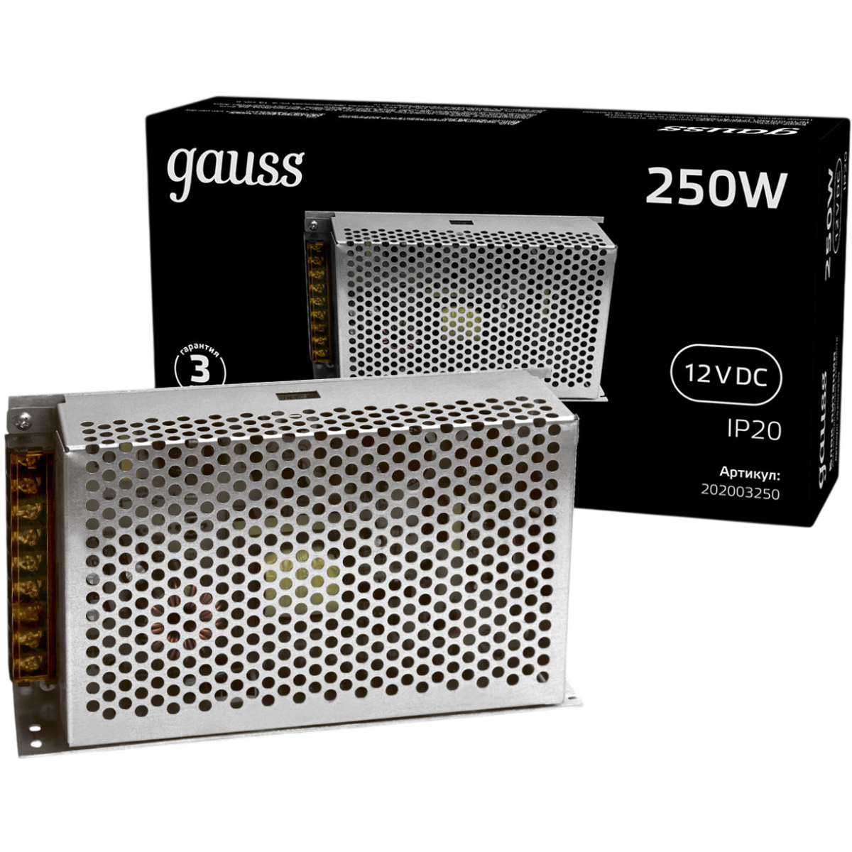 Блок питания для светодиодной ленты Gauss 202003250 - фото 2