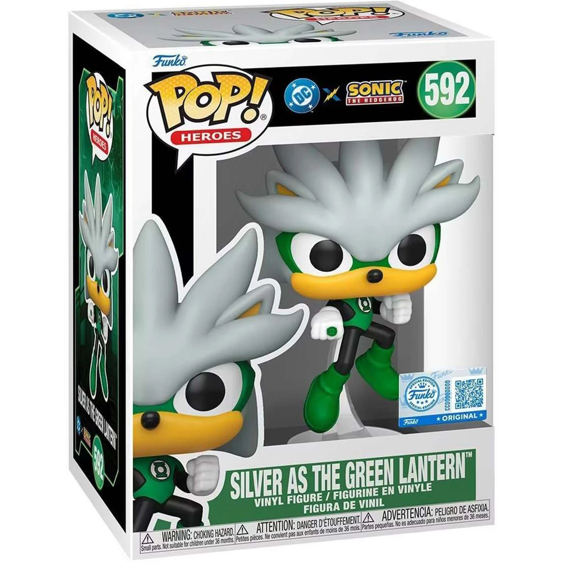 Фигурка Funko POP! Heroes DC х Sonic the Hedgehog Silver as the Green Lantern - 88904 - фото 2