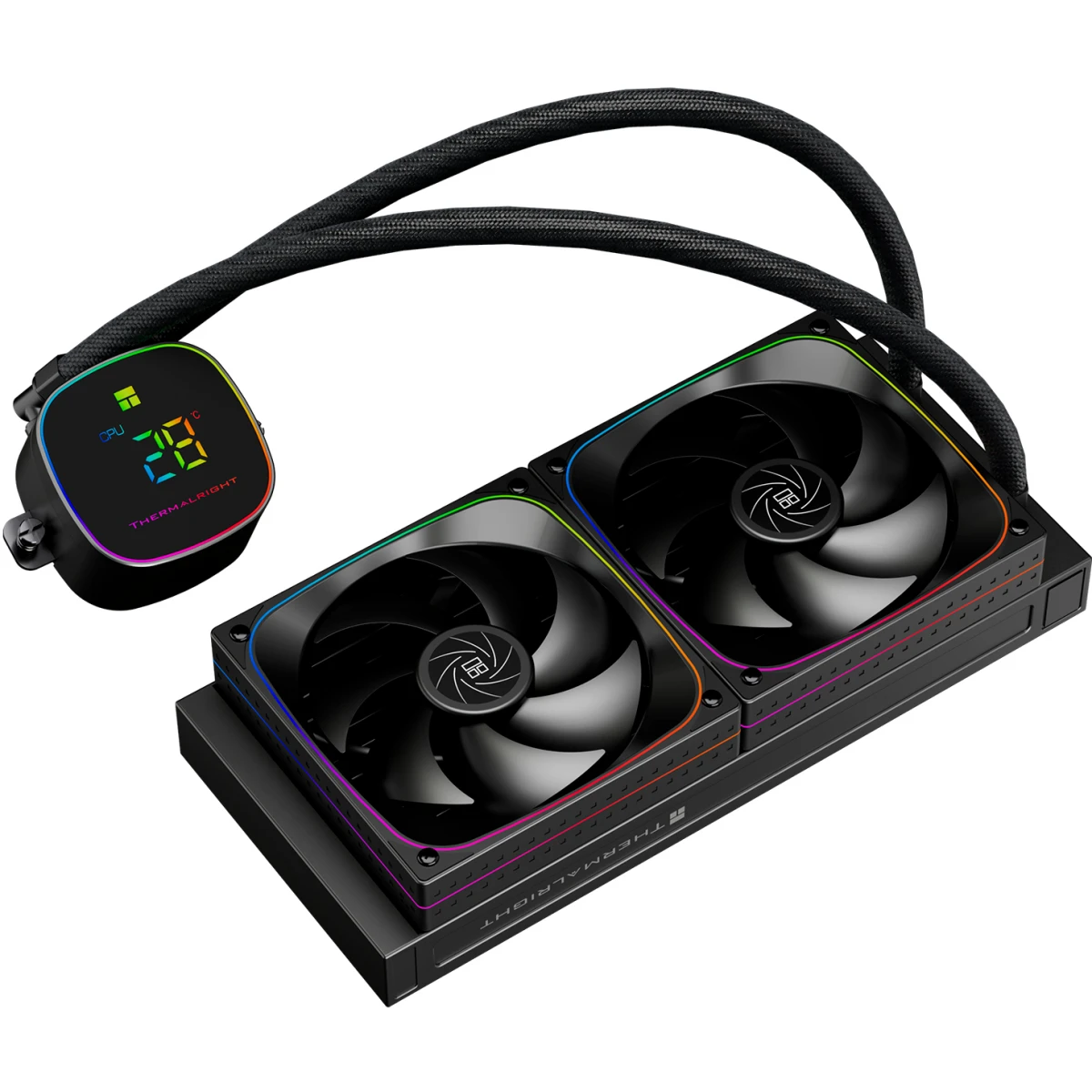 Система жидкостного охлаждения Thermalright Frozen Horizon 240 Digital ARGB Black - F-HORIZON-240-DG-BL - фото 2
