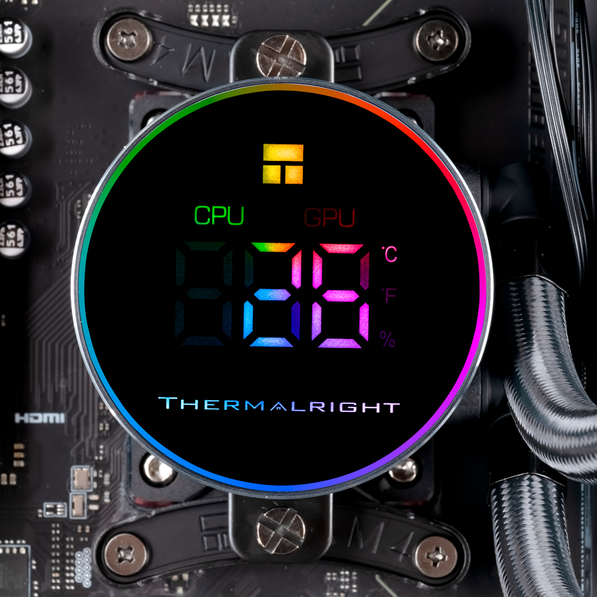 Система жидкостного охлаждения Thermalright Frozen Magic 360 Digital ARGB Black - F-MAGIC-360-DG-BL-ARGB - фото 7