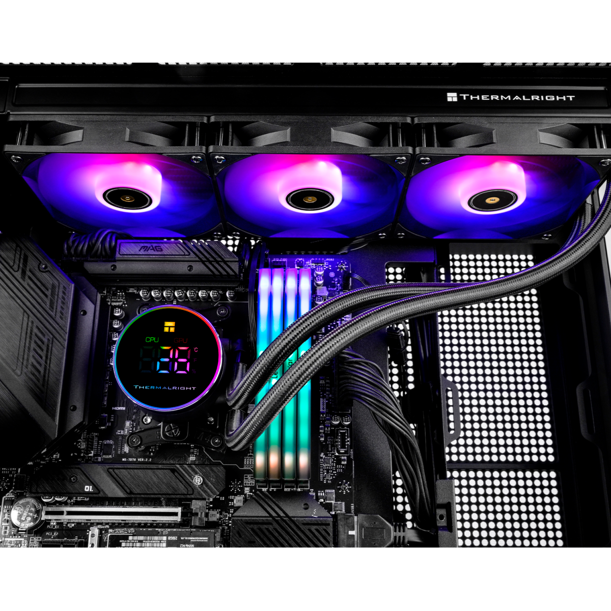 Система жидкостного охлаждения Thermalright Frozen Magic 360 Digital ARGB Black - F-MAGIC-360-DG-BL-ARGB - фото 8