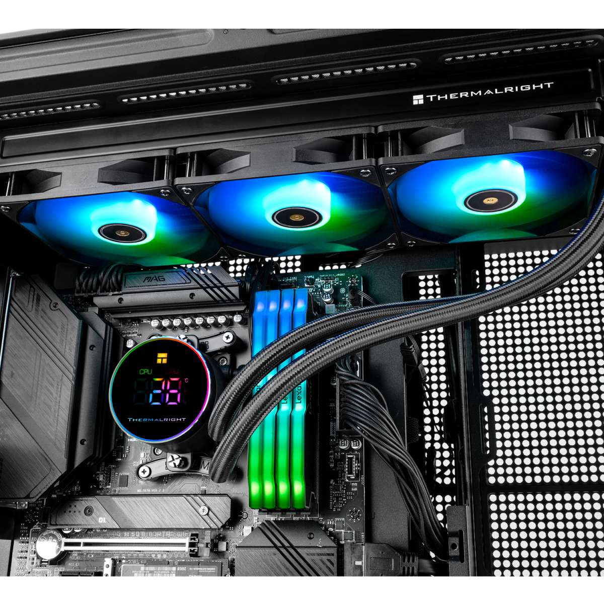Система жидкостного охлаждения Thermalright Frozen Magic 360 Digital ARGB Black - F-MAGIC-360-DG-BL-ARGB - фото 9