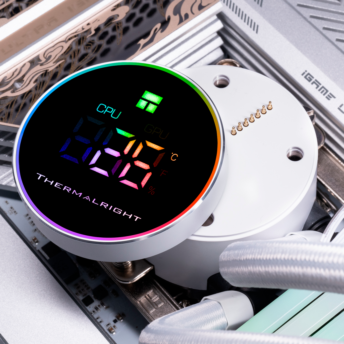 Система жидкостного охлаждения Thermalright Frozen Magic 360 Digital ARGB White - F-MAGIC-360-DG-WH-ARGB - фото 5