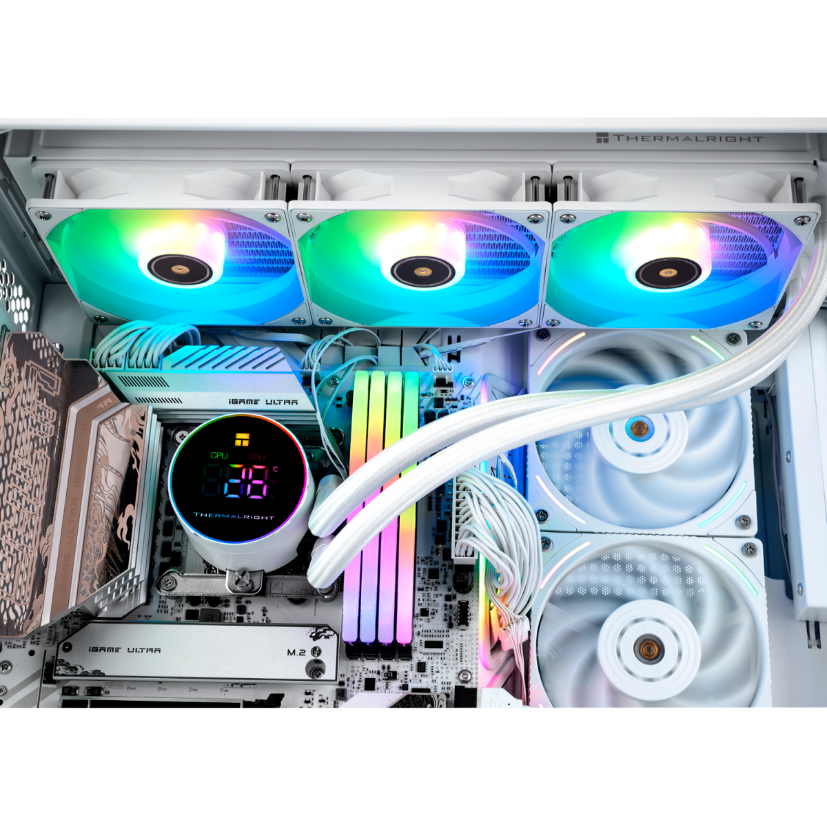 Система жидкостного охлаждения Thermalright Frozen Magic 360 Digital ARGB White - F-MAGIC-360-DG-WH-ARGB - фото 7