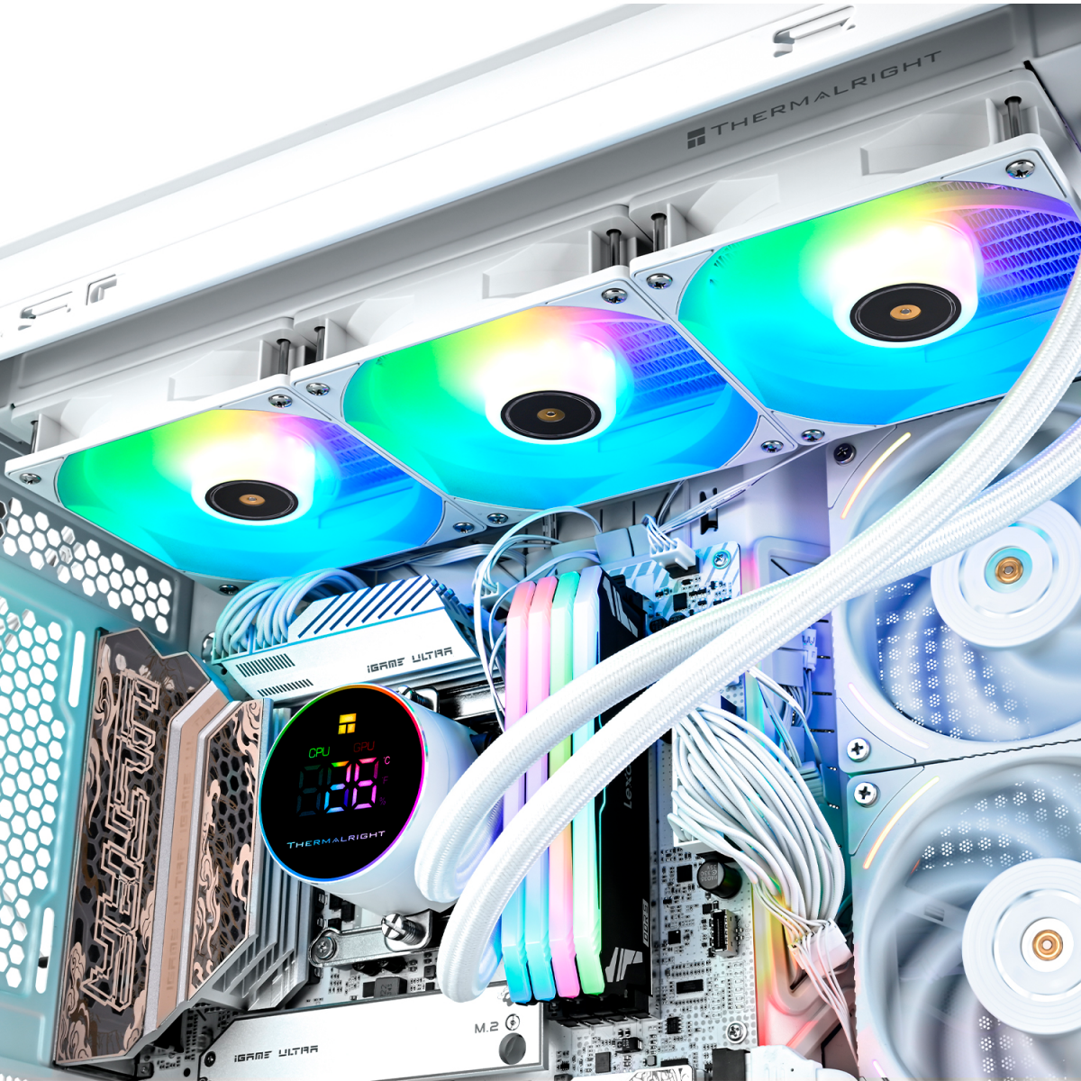 Система жидкостного охлаждения Thermalright Frozen Magic 360 Digital ARGB White - F-MAGIC-360-DG-WH-ARGB - фото 8