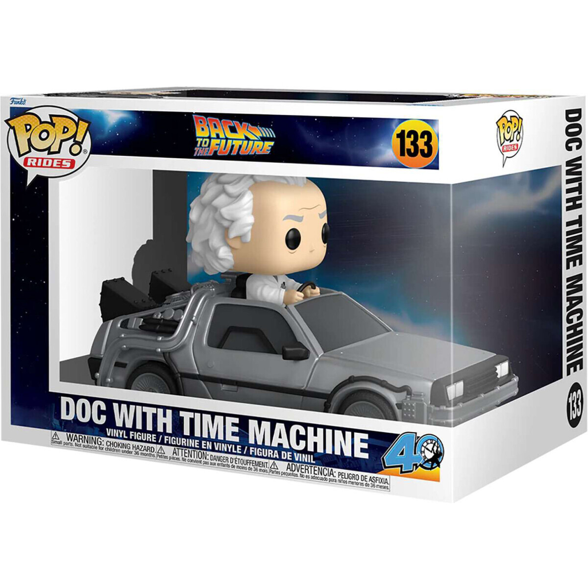 Фигурка Funko POP! Rides BTTF 40th Doc with Time Machine - 86449 - фото 2