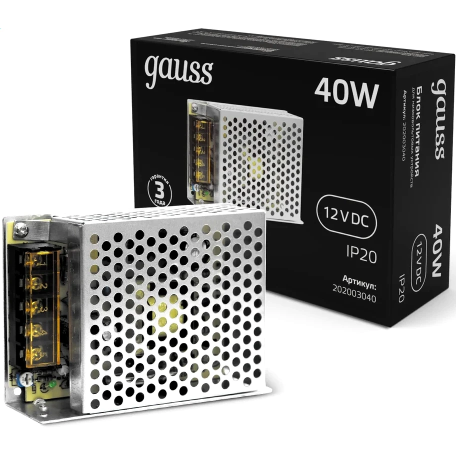 Блок питания для светодиодной ленты Gauss 202003040 - фото 2
